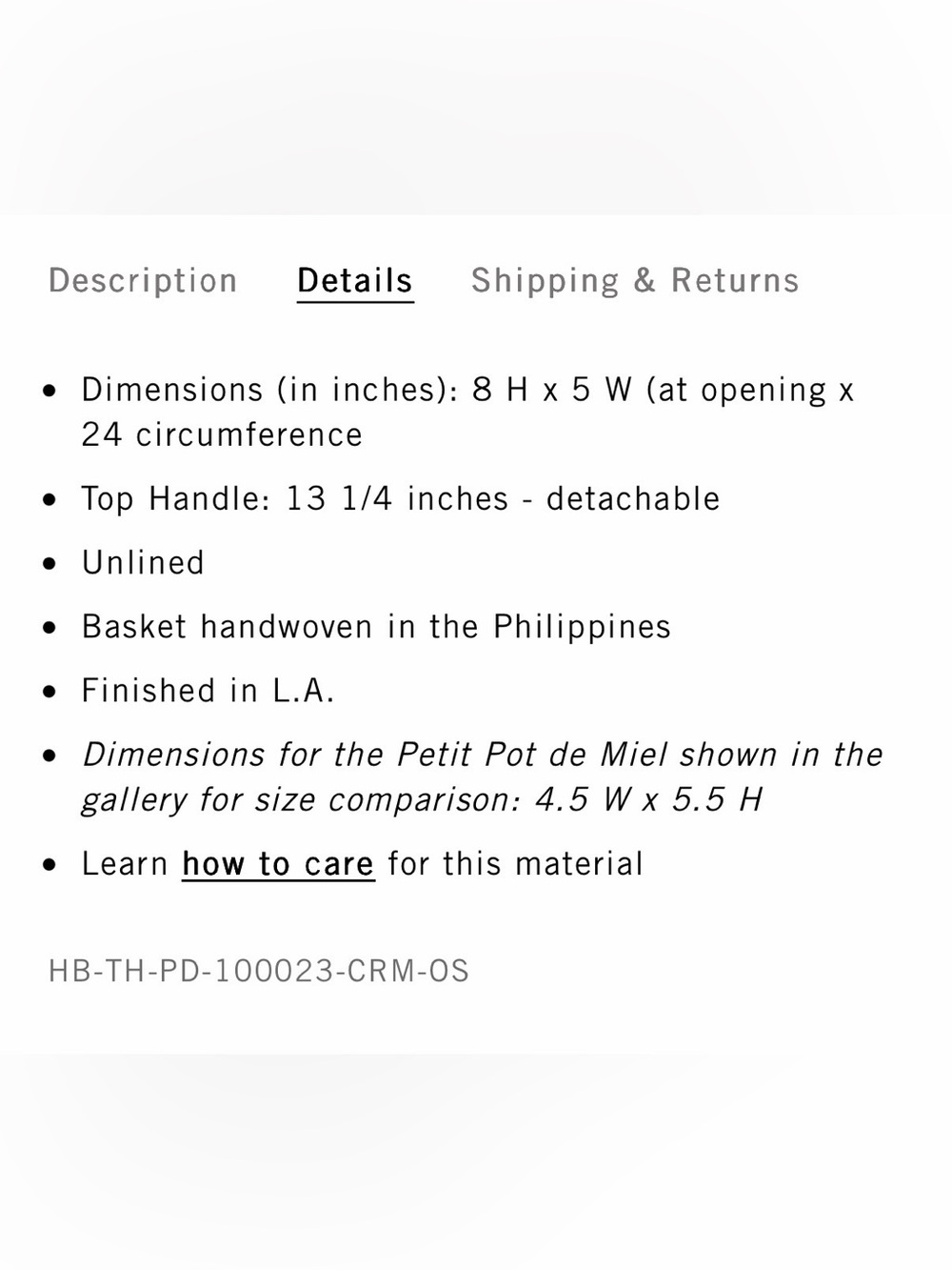 Clare V. Pot de Miel w/ Bamboo Handle - Picture 12 of 12